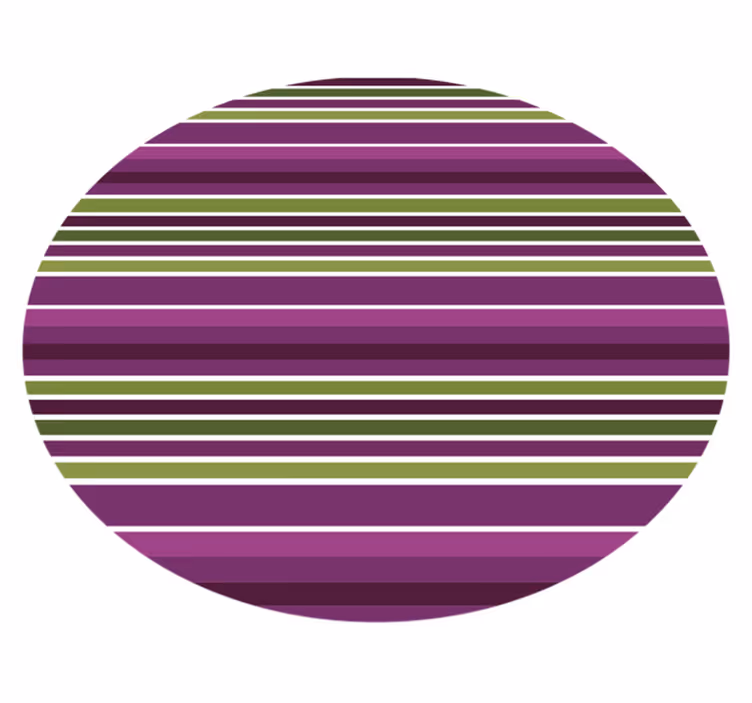 Vihreä ja violetti raidallinen vinyylimatto - Tenstickers