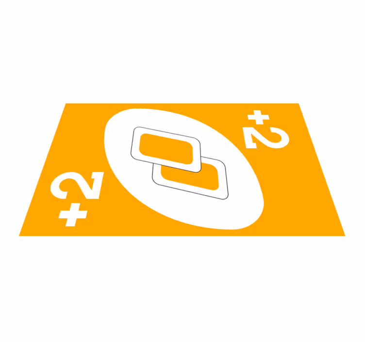 +2 kortti peli vinyylimatto - Tenstickers