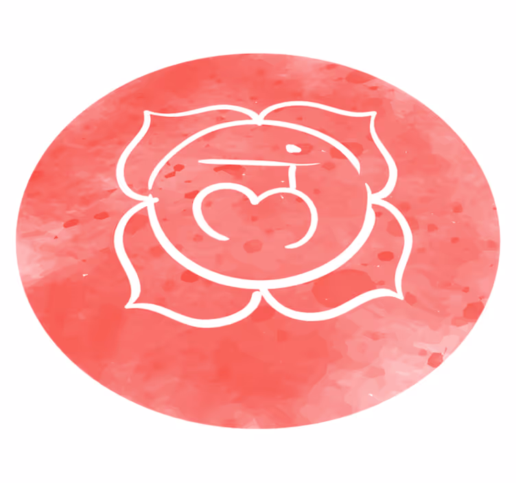 Pyöreä ruusukuvio mandala vinyylimatto - Tenstickers
