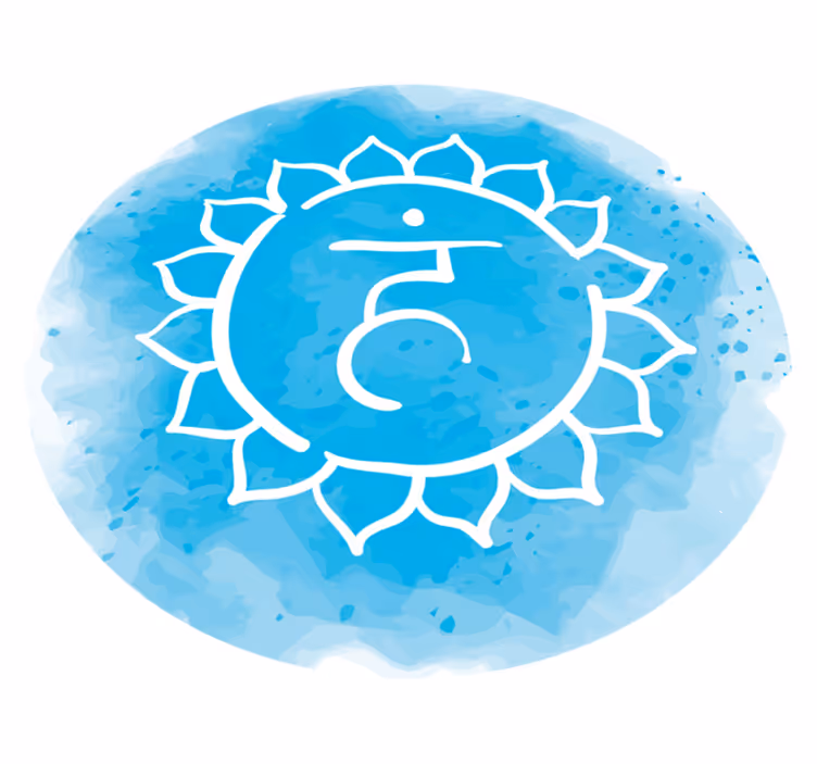 Tyyni sininen symboli mandala vinyylimatto - Tenstickers