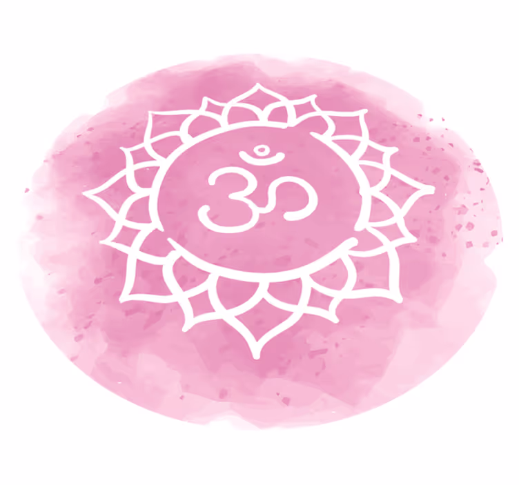 Vaaleanpunainen lootussymboli mandala vinyylimatto - Tenstickers