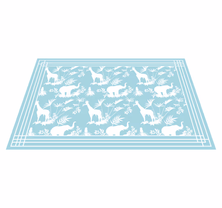 Viidakkosafarikohtaus vauvan huoneen vinyylimatto - Tenstickers