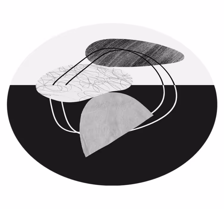 Abstrakti muoto taideteos minimalistinen vinyylimatto - Tenstickers