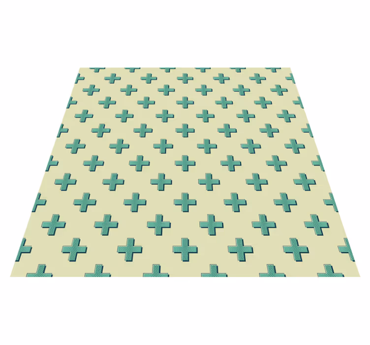 Minttu plus -muodot geometrinen vinyylimatto - Tenstickers
