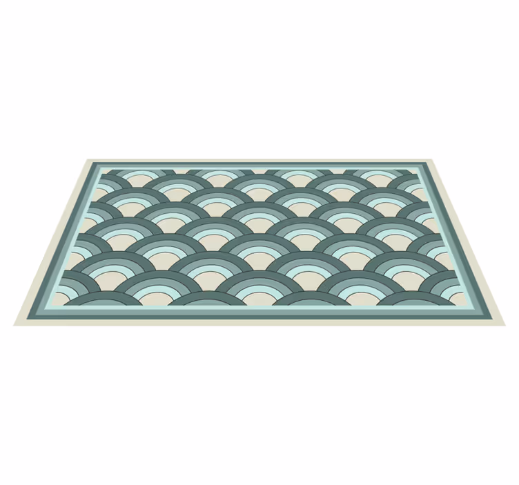 Tyylikkäät geometriset aallot mosaiikki vinyylimatto - Tenstickers