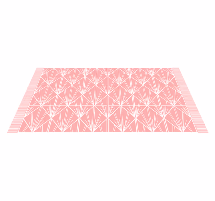 Vaaleanpunainen geometrinen kuvio kaakeli vinyylimatto - Tenstickers