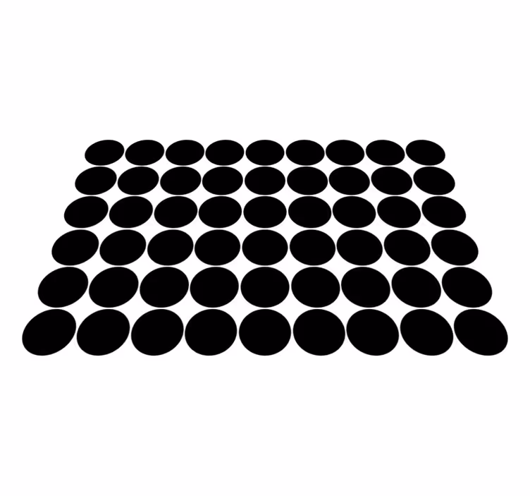 Yksivärinen ympyräkuvio geometrinen vinyylimatto - Tenstickers