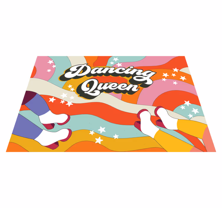 Tanssiva kuningatar -kuvio vinyylimatto - Tenstickers