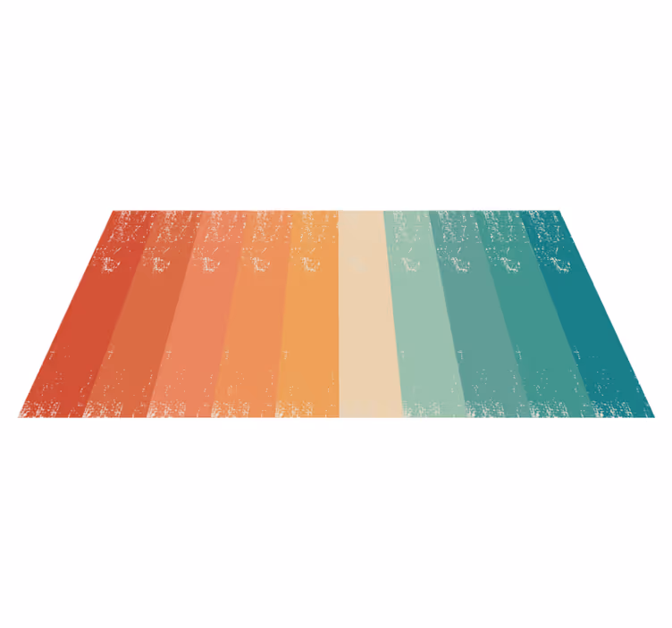 Värikkäitä raidallisia kerroksia minimalistinen vinyylimatto - Tenstickers