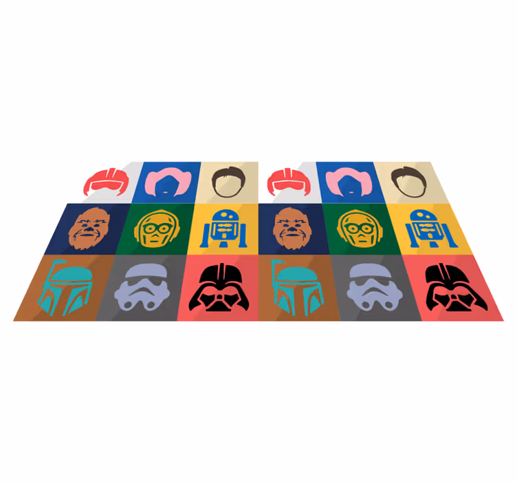 Elokuvahahmojen kasvot teinin vinyylimatto - Tenstickers