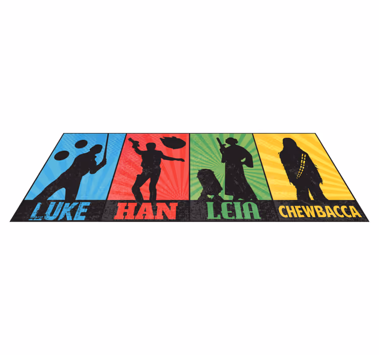 Sankareiden matka peli vinyylimatto - Tenstickers