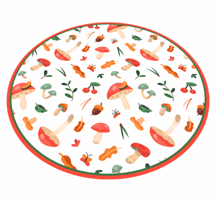 Sieni kukka-aihe kukat ja kasvit vinyylimatto - Tenstickers