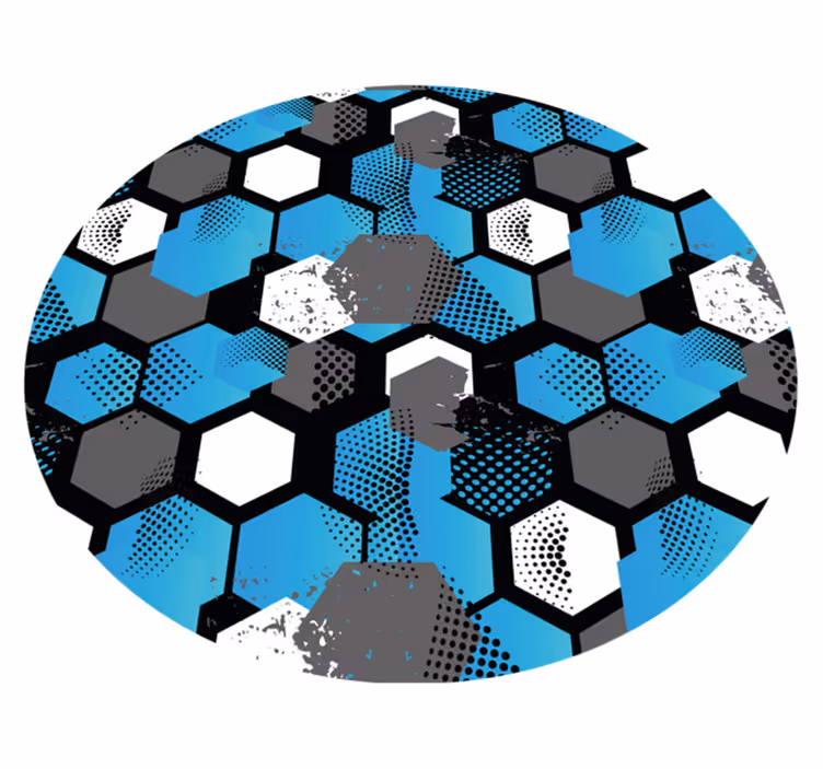 Kuusikulmainen kuvion korostus geometrinen vinyylimatto - Tenstickers