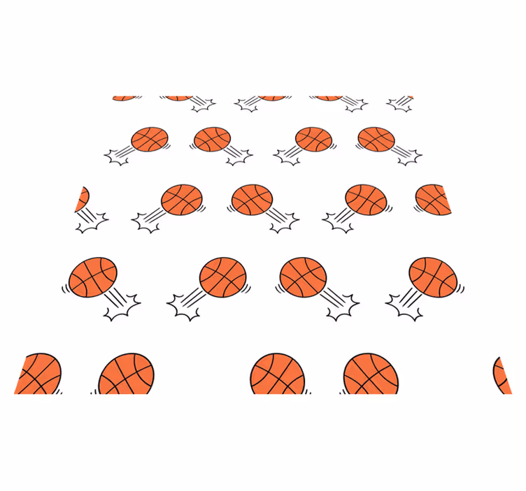 Koripallon liikekuvio vinyylimatto - Tenstickers