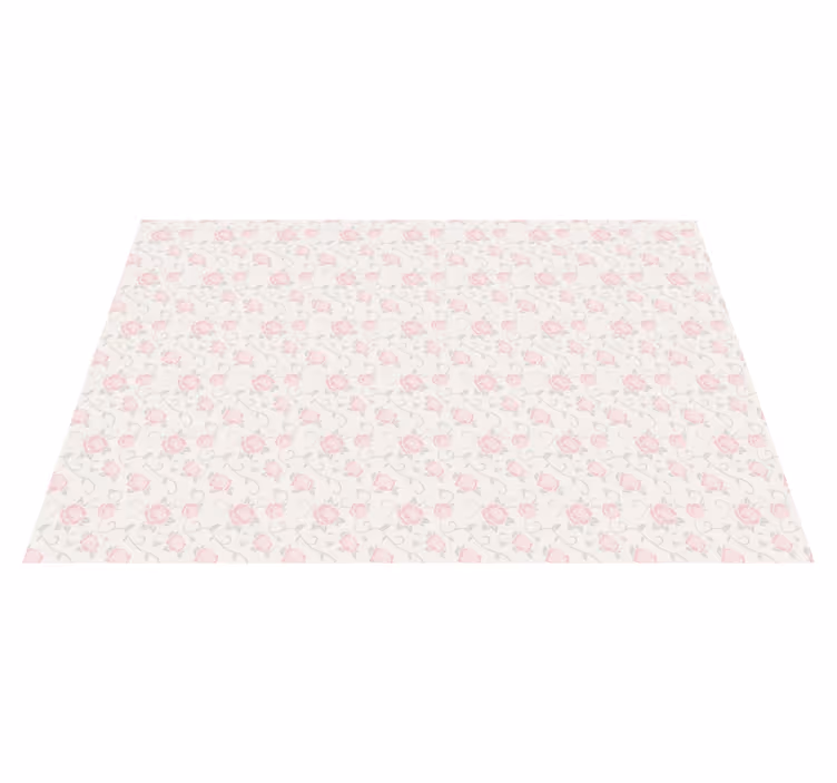 Herkkä ruusukuvio kukka vinyylimatto - Tenstickers