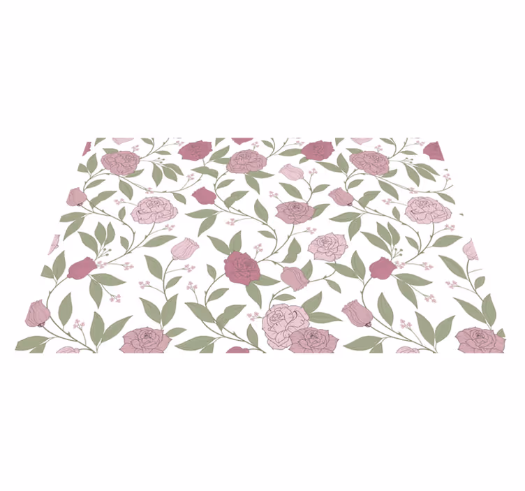 Elegantti puutarhakuvio kukka vinyylimatto - Tenstickers