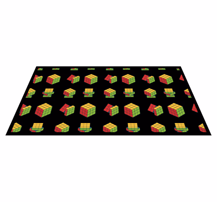 Rubikin kuutiokuvio peli vinyylimatto - Tenstickers