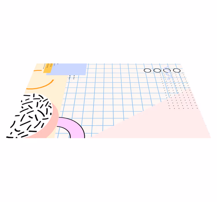 Moderni abstrakti geometrinen vinyylimatto - Tenstickers