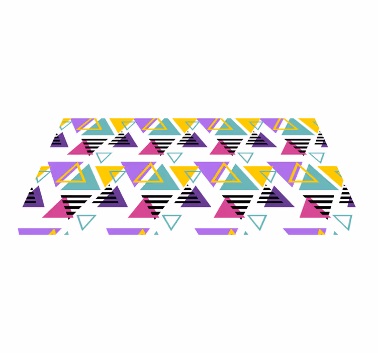 Värikäs kolmioasetelma geometrinen vinyylimatto - Tenstickers