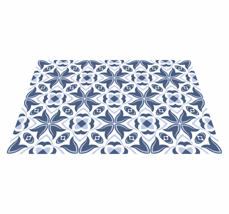 Tyylikäs harmaa kuvio mosaiikki vinyylimatto - Tenstickers
