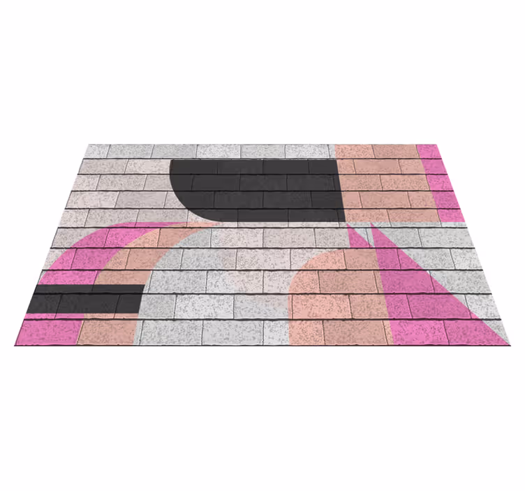 Käsitteelliset värisegmentit geometrinen vinyylimatto - Tenstickers