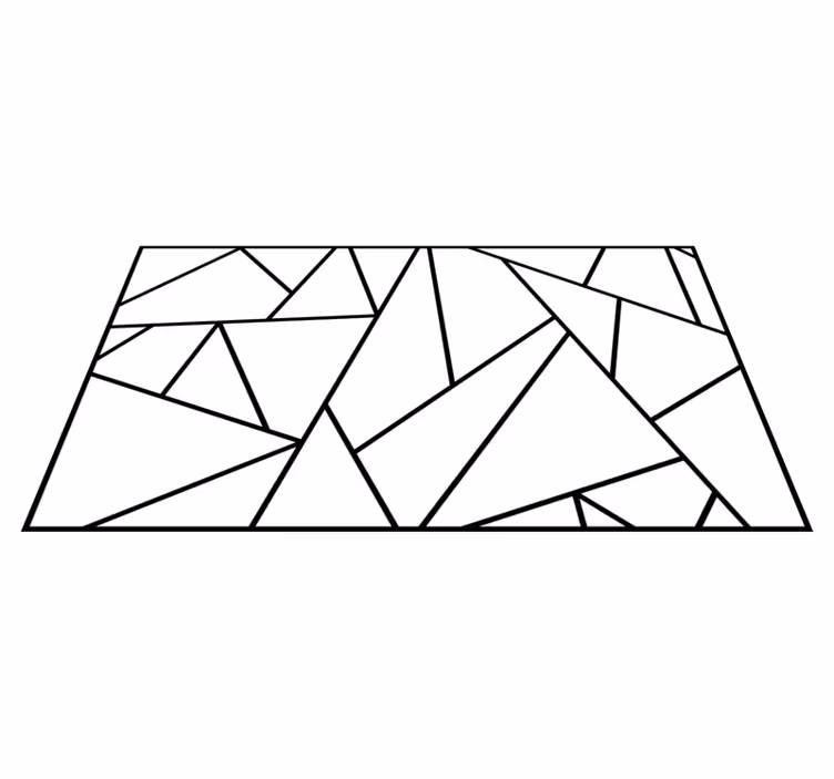 Terävä kulmakuvio geometrinen vinyylimatto - Tenstickers