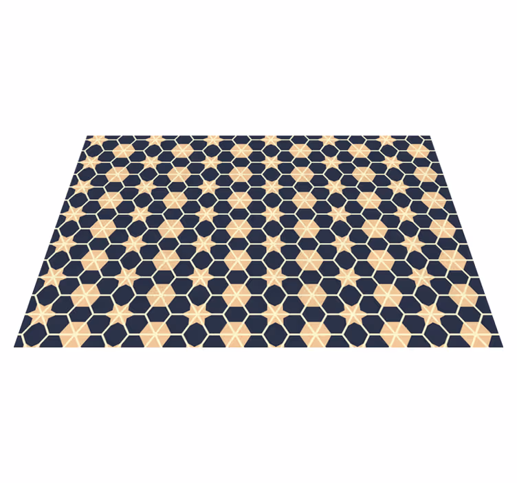 Geometrinen vinyylimatto kuusikulmainen tähtikuvio - Tenstickers