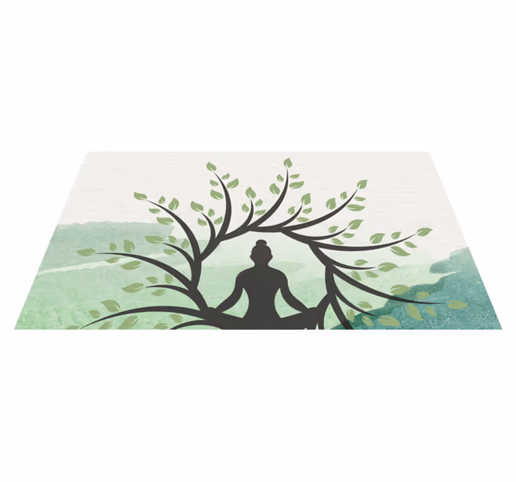 Meditaatiopuun suunnittelu luonto vinyylimatto - Tenstickers