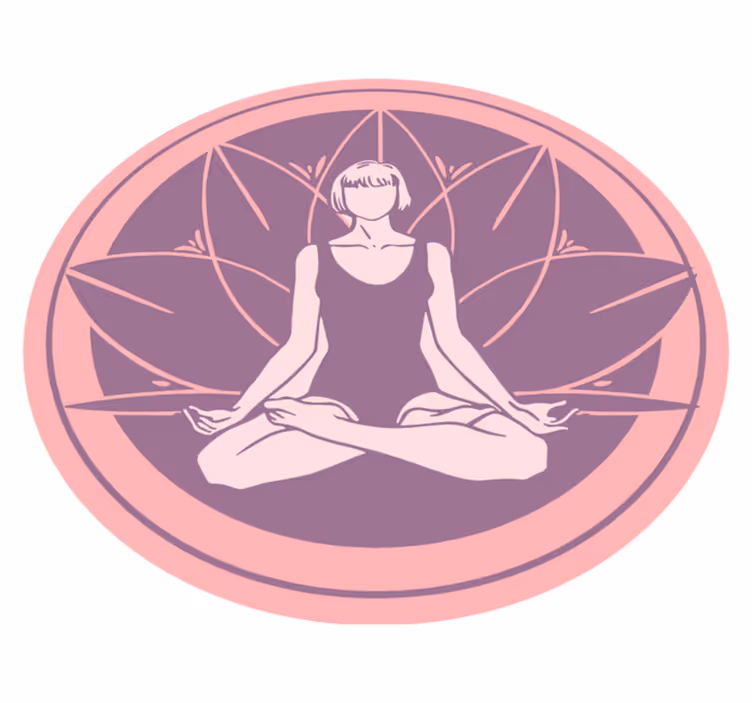 Seesteisen meditaation symboli mandala vinyylimatto - Tenstickers