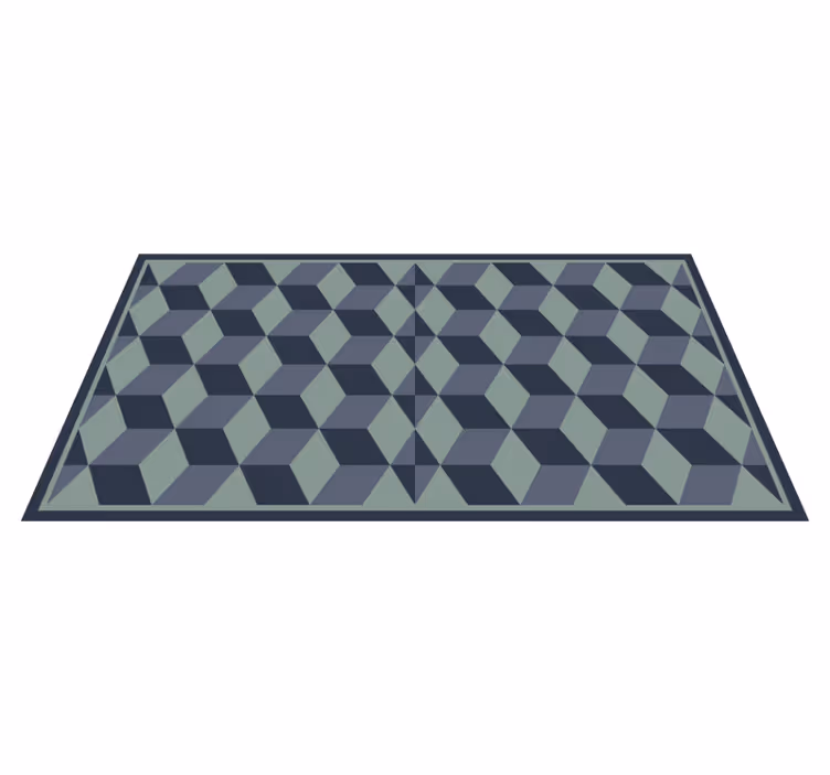 Kuutiomainen kuvioleikki geometrinen vinyylimatto - Tenstickers