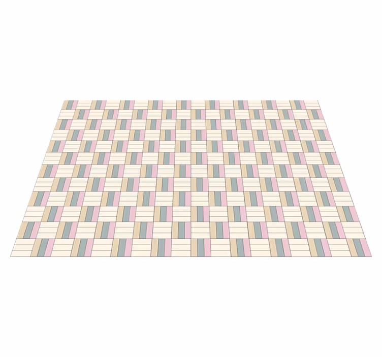 Kudotut värilohkot geometrinen vinyylimatto - Tenstickers