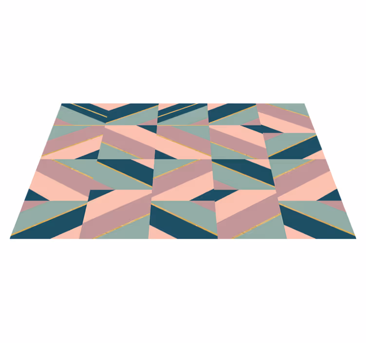 Geometrinen pastellikuvio moderni vinyylimatto - Tenstickers