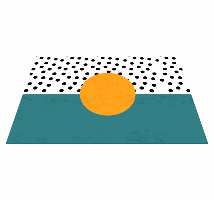 Ympyrä ja pisteet minimalistinen vinyylimatto - Tenstickers