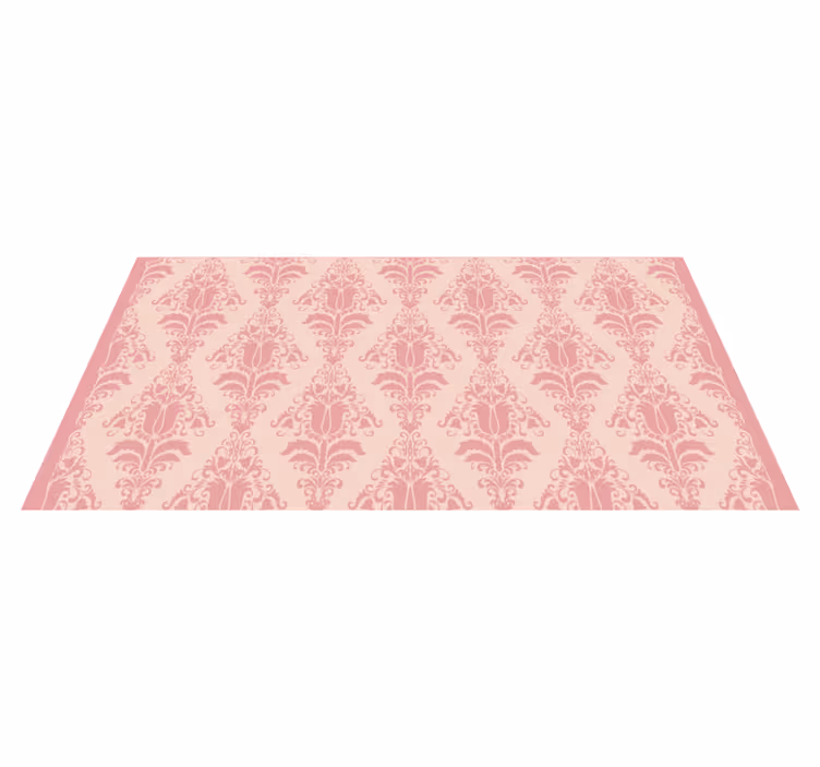 Elegantti vaaleanpunainen motiivi eteisen vinyylimatto - Tenstickers