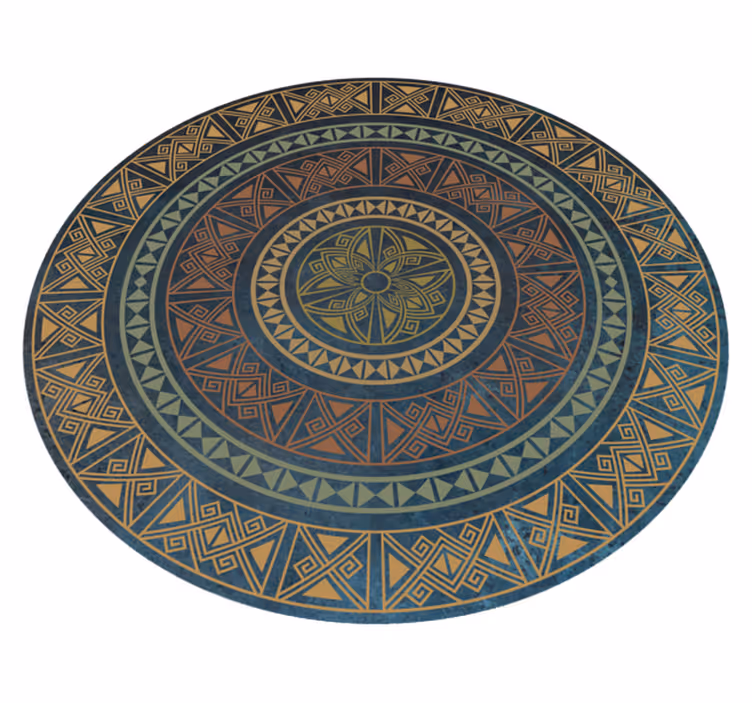 Muinainen mandala etninen vinyylimatto - Tenstickers
