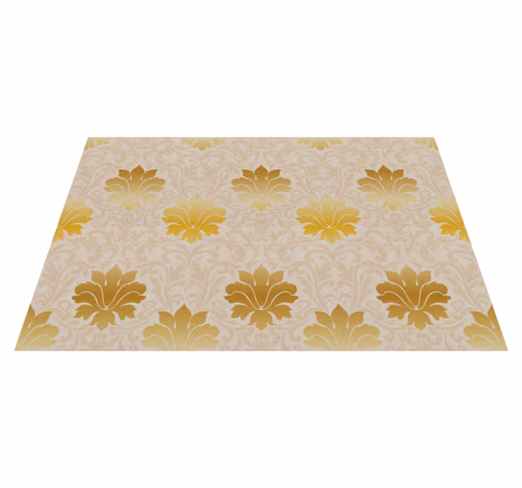 Barokkikuvion eleganssia vintage vinyylimatto - Tenstickers