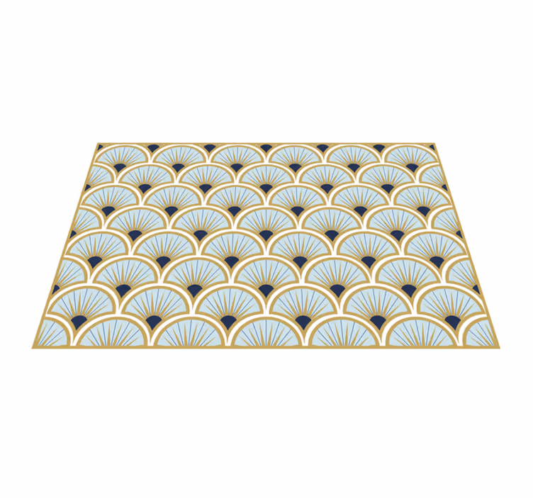 Geometrinen viuhkakuvio geometrinen vinyylimatto - Tenstickers