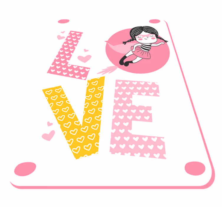 Ballerina rakkauden kuva Vauvan huoneen vinyylimatto - Tenstickers