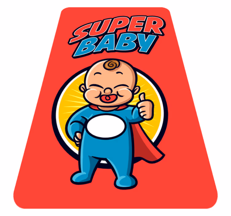 Supersankarivauvan teema vauvan huoneen vinyylimatto - Tenstickers
