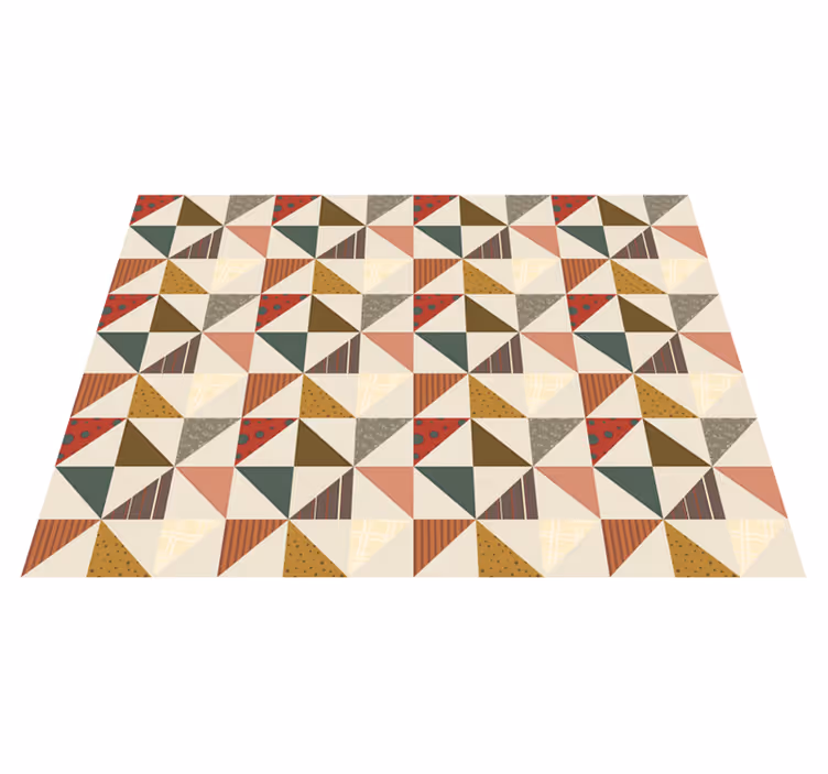Tilkkutäkki geometrinen kolmiokuvio vinyylimatto geometrinen - Tenstickers