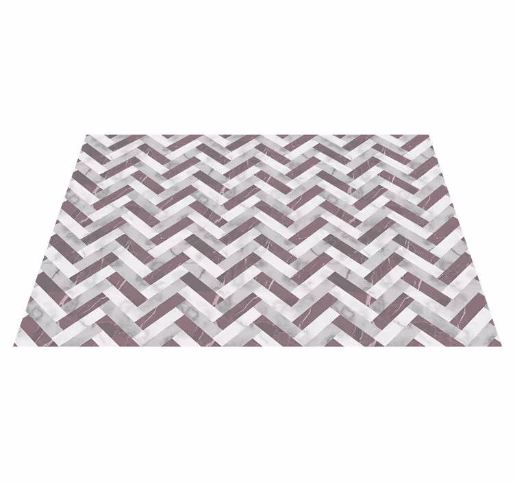 Chevron-kuviopeitto geometrinen vinyylimatto - Tenstickers