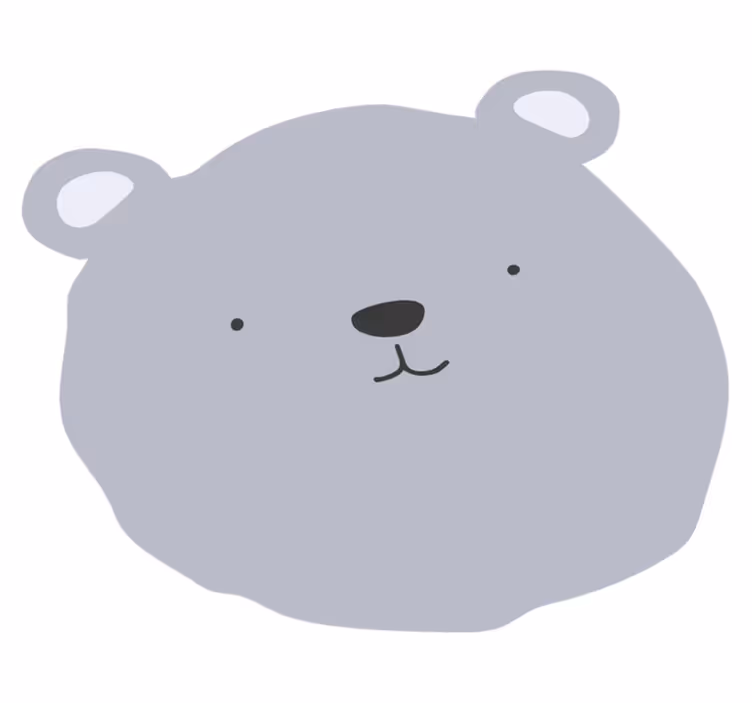 Suloinen karhu sarjakuva vauvan huoneen vinyylimatto - Tenstickers