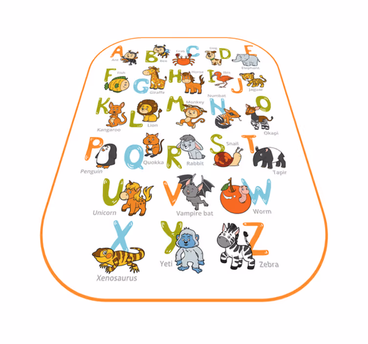 Aakkoset eläinten koulutus aakkoset vinyylimatto - Tenstickers