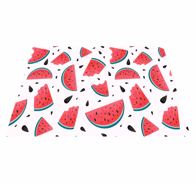 Vesimeloniviipalelevite lastenhuone vinyylimatto - Tenstickers