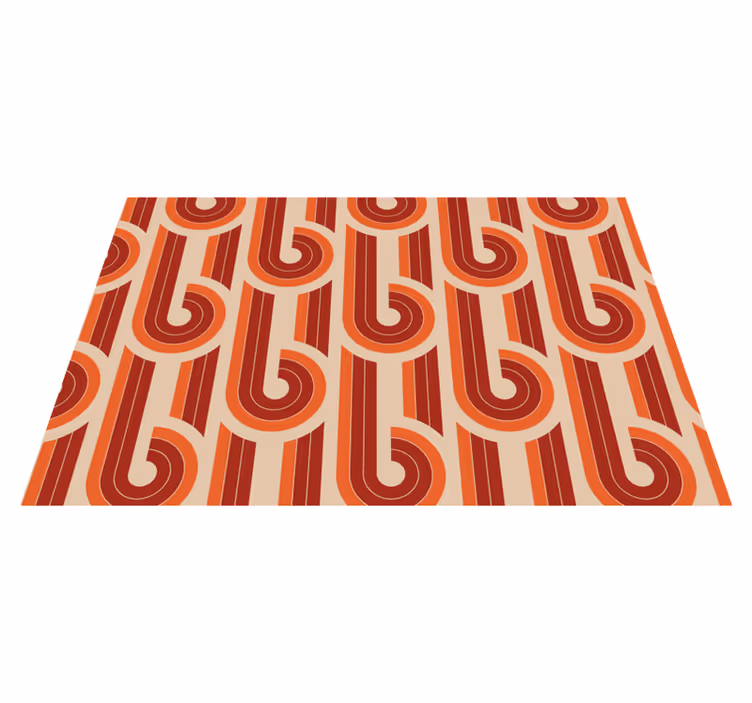 Retro geometrinen kuvio geometrinen vinyylimatto - Tenstickers