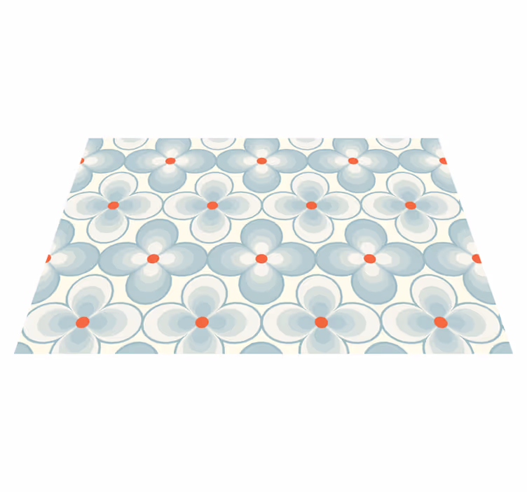 Geometrinen kukkakuvio laatta kuvioinen vinyylimatto - Tenstickers