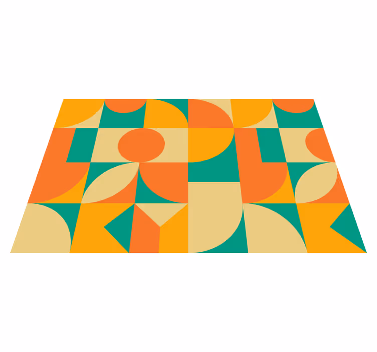 Värikäs geometrinen kuvio vinyylimatto - Tenstickers