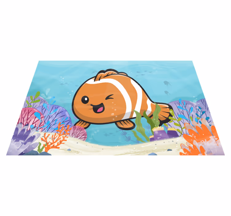 Animoitu vesiseikkailu lastenhuone vinyylimatto - Tenstickers