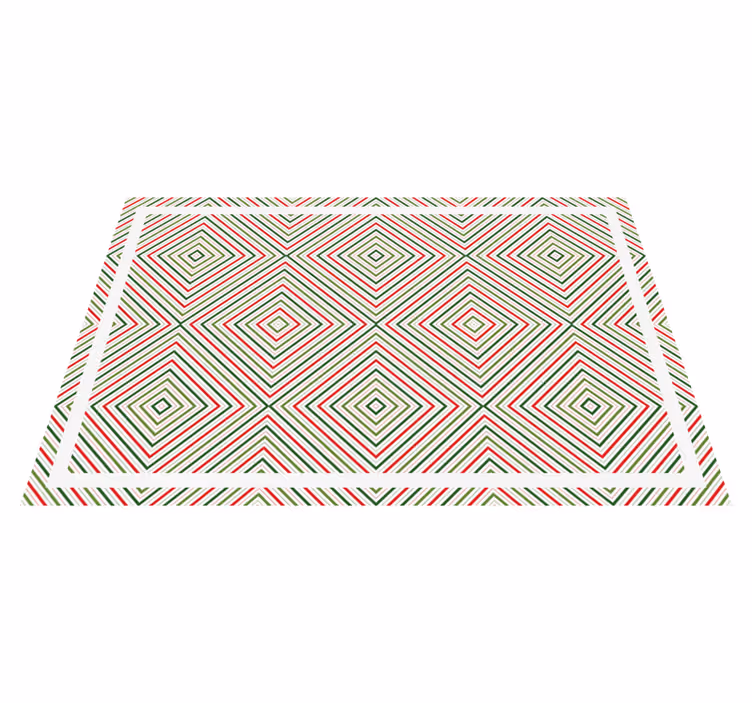 Geometrinen timanttikuvio geometrinen vinyylimatto - Tenstickers