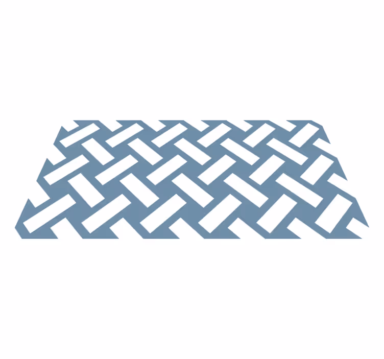 Kontrastivärinen chevron geometrinen vinyylimatto - Tenstickers